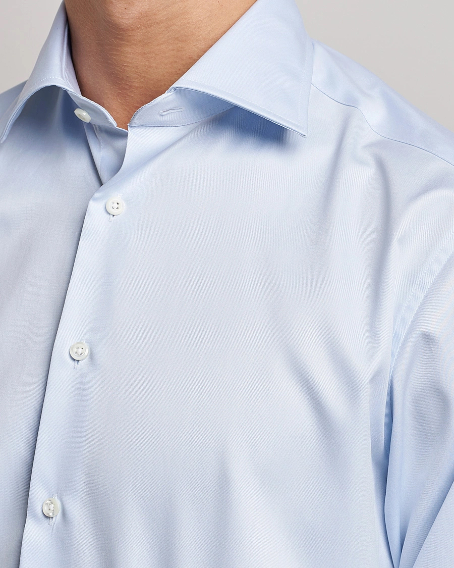 Herre | Klær | Stenströms | Fitted Body X-Long Sleeve Shirt Light Blue