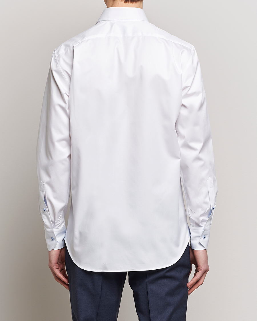 Herre | Skjorter | Stenströms | Fitted Body Contrast Cut Away Shirt White