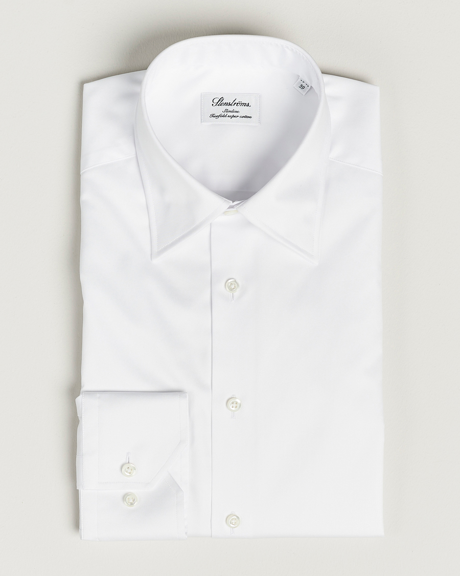 Herre | Skjorter | Stenströms | Slimline Kent Collar Shirt White