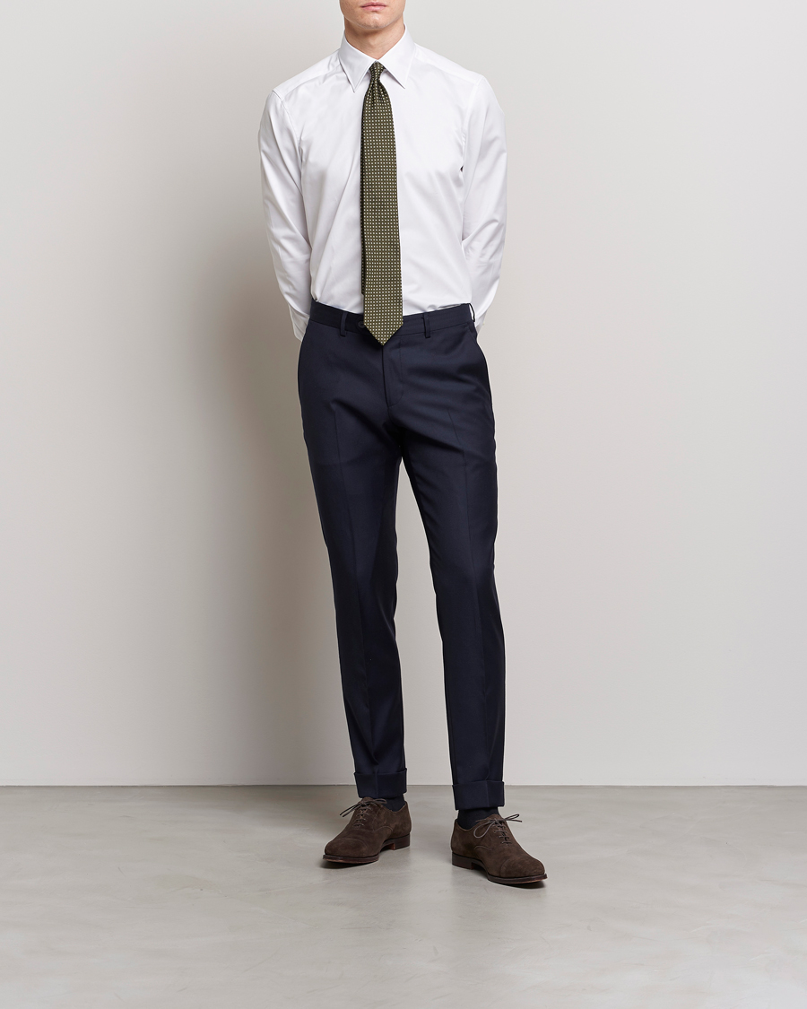 Herre | Skjorter | Stenströms | Slimline Kent Collar Shirt White
