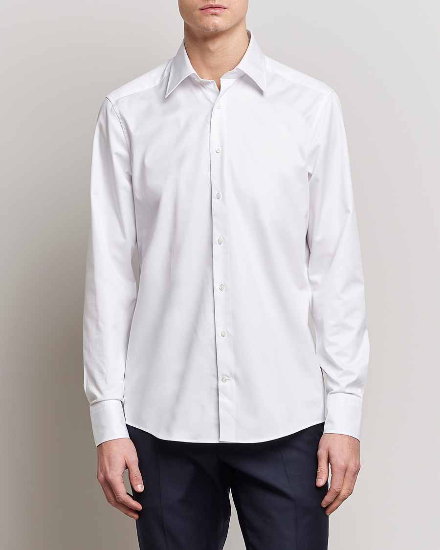 Herre | Skjorter | Stenströms | Slimline Kent Collar Shirt White
