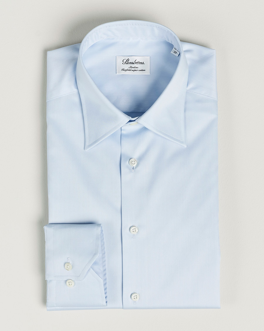 Herre | Skjorter | Stenströms | Slimline Kent Collar Shirt Light Blue
