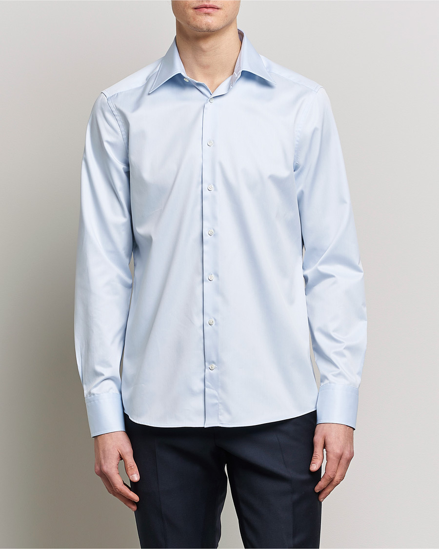 Herre | Skjorter | Stenströms | Slimline Kent Collar Shirt Light Blue