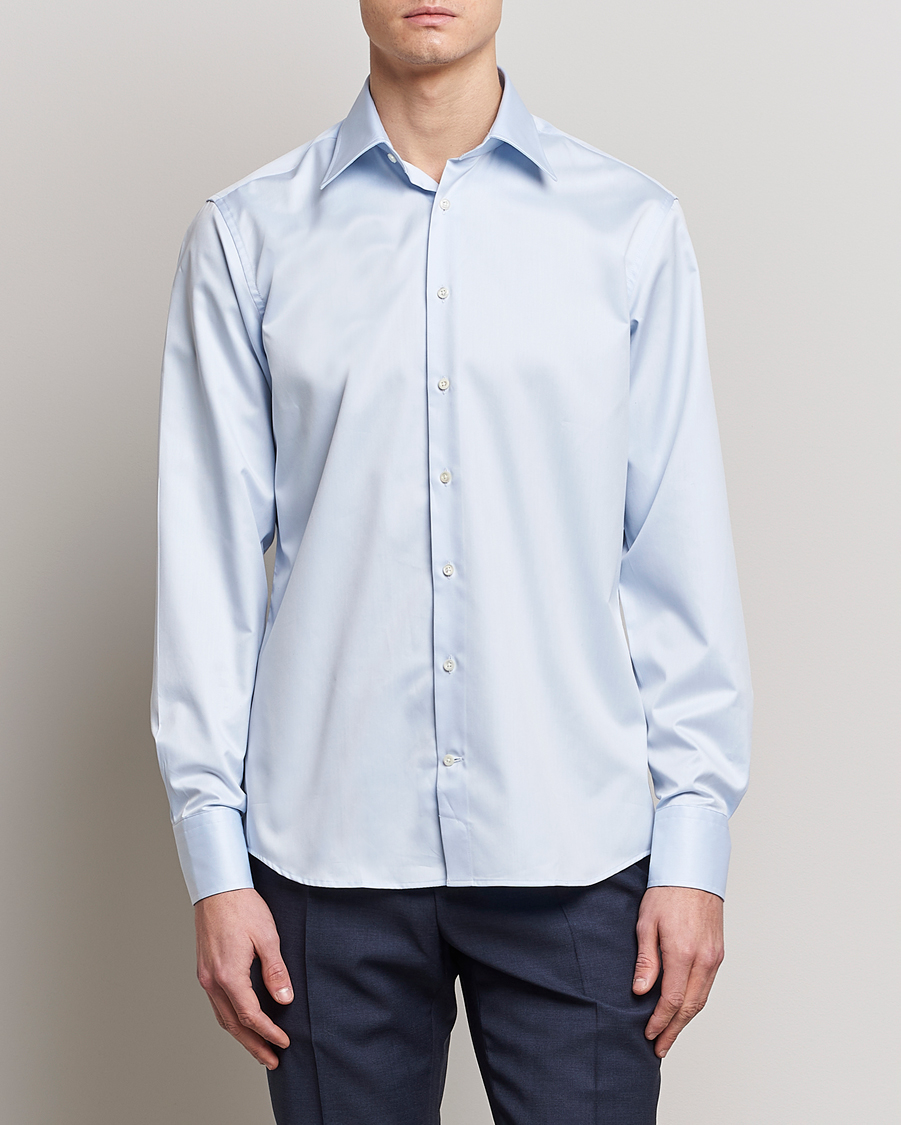 Herre |  | Stenströms | Fitted Body Kent Collar Shirt Light Blue