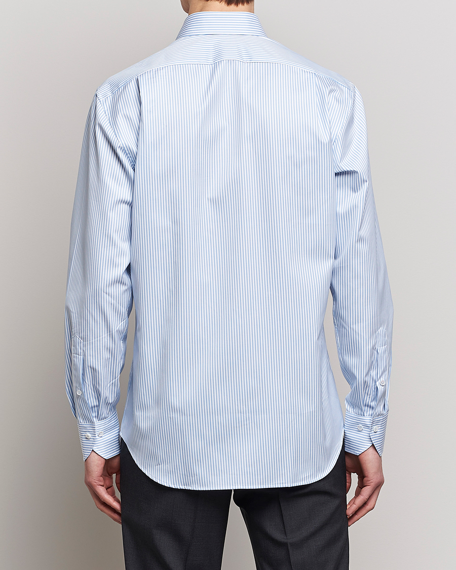Herre | Skjorter | Stenströms | Fitted Body Striped Cut Away Shirt Blue/White