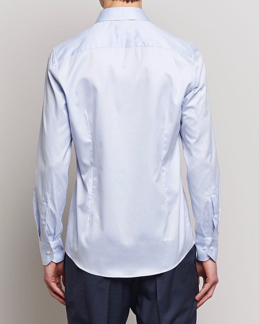 Herre | Skjorter | Stenströms | Slimline Twofold Stretch Shirt Light Blue
