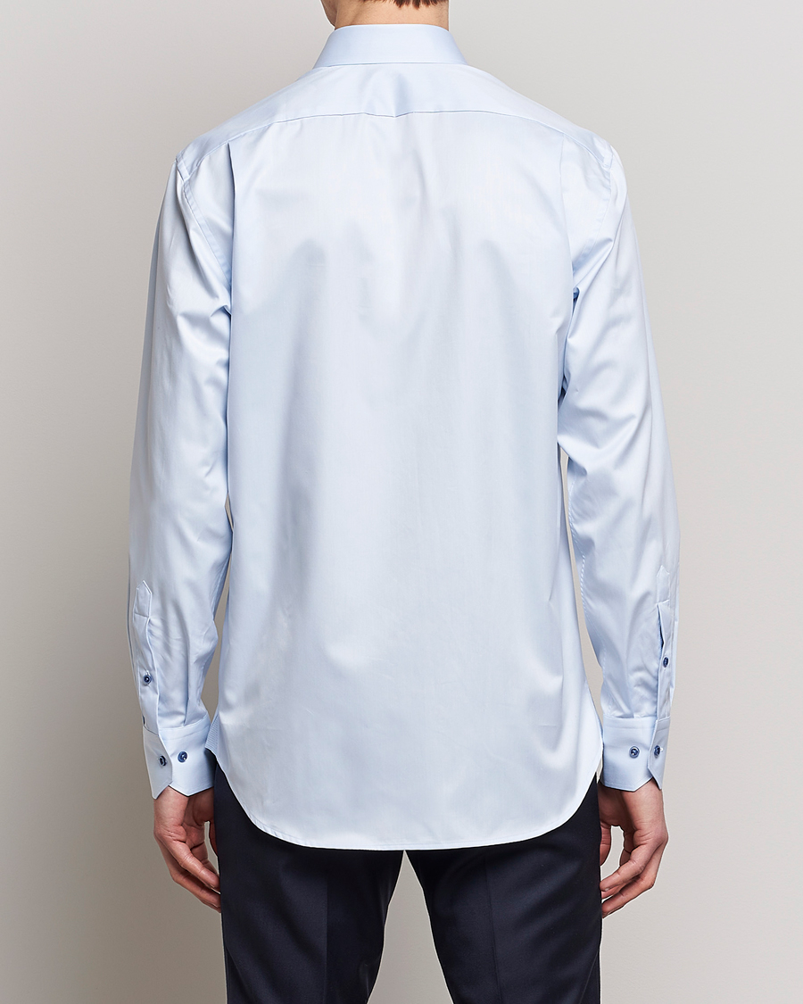 Herre | Skjorter | Stenströms | Fitted Body Contrast Twill Shirt Light Blue