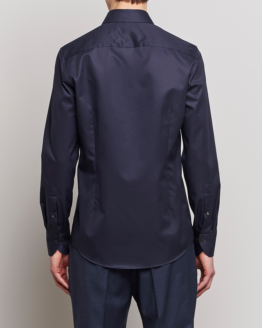 Herre | Skjorter | Stenströms | Slimline Extreme Cut Away Shirt Navy