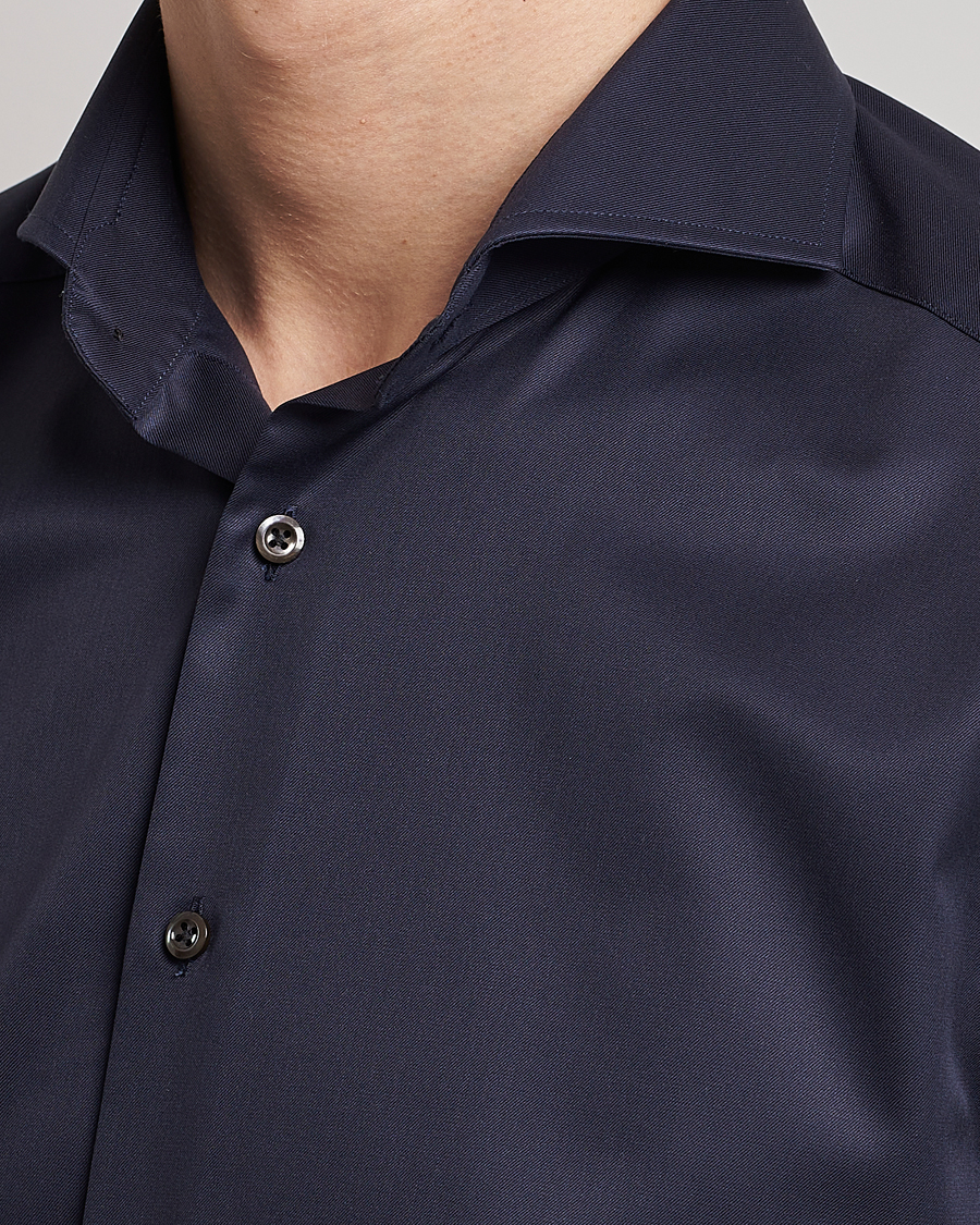 Herre | Skjorter | Stenströms | Slimline Extreme Cut Away Shirt Navy