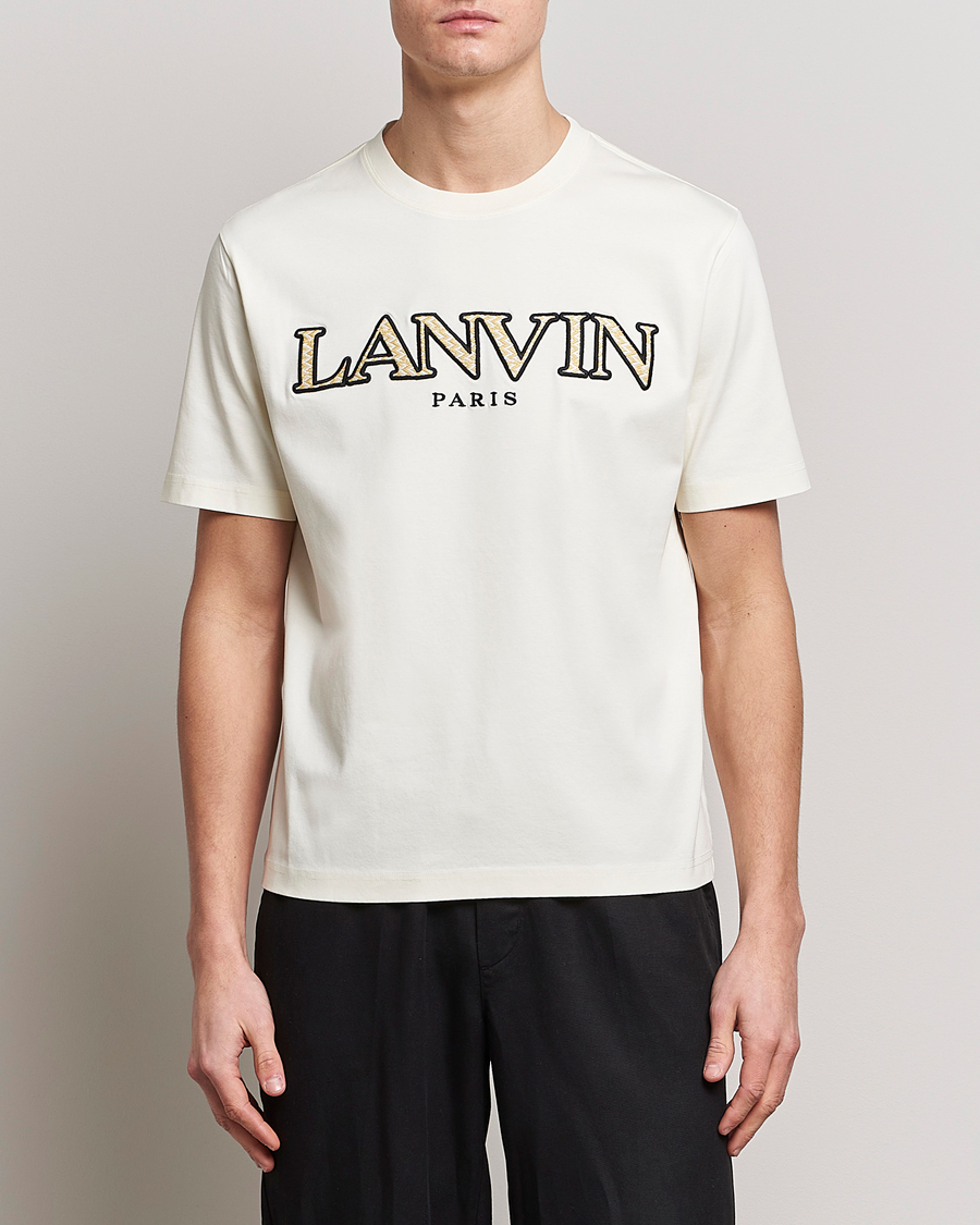 Herre |  | Lanvin | Curb Embroidered Logo T-Shirt Milk