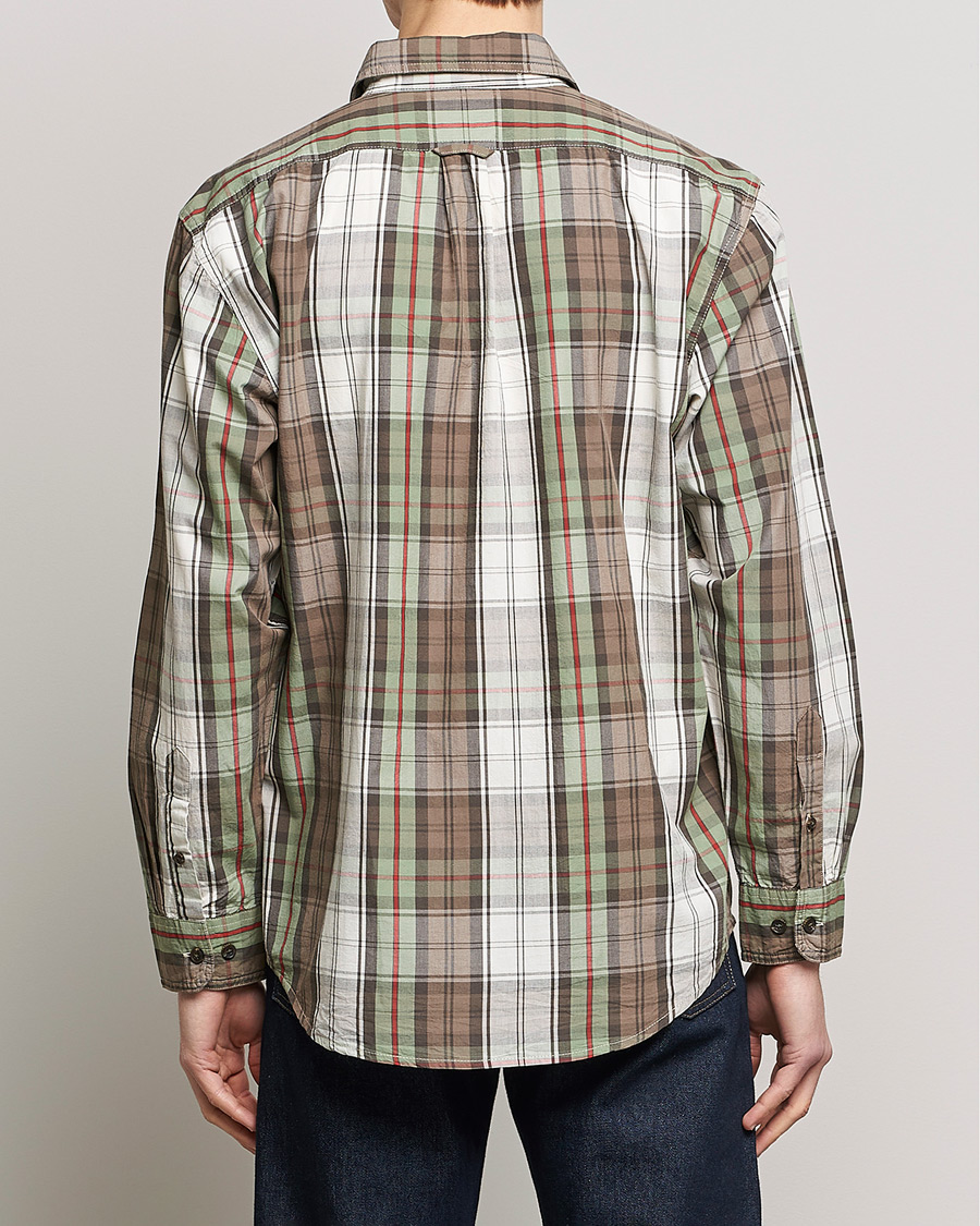 Herre | Skjorter | Filson | Washed Feather Cloth Shirt Sage/Olive Plaid
