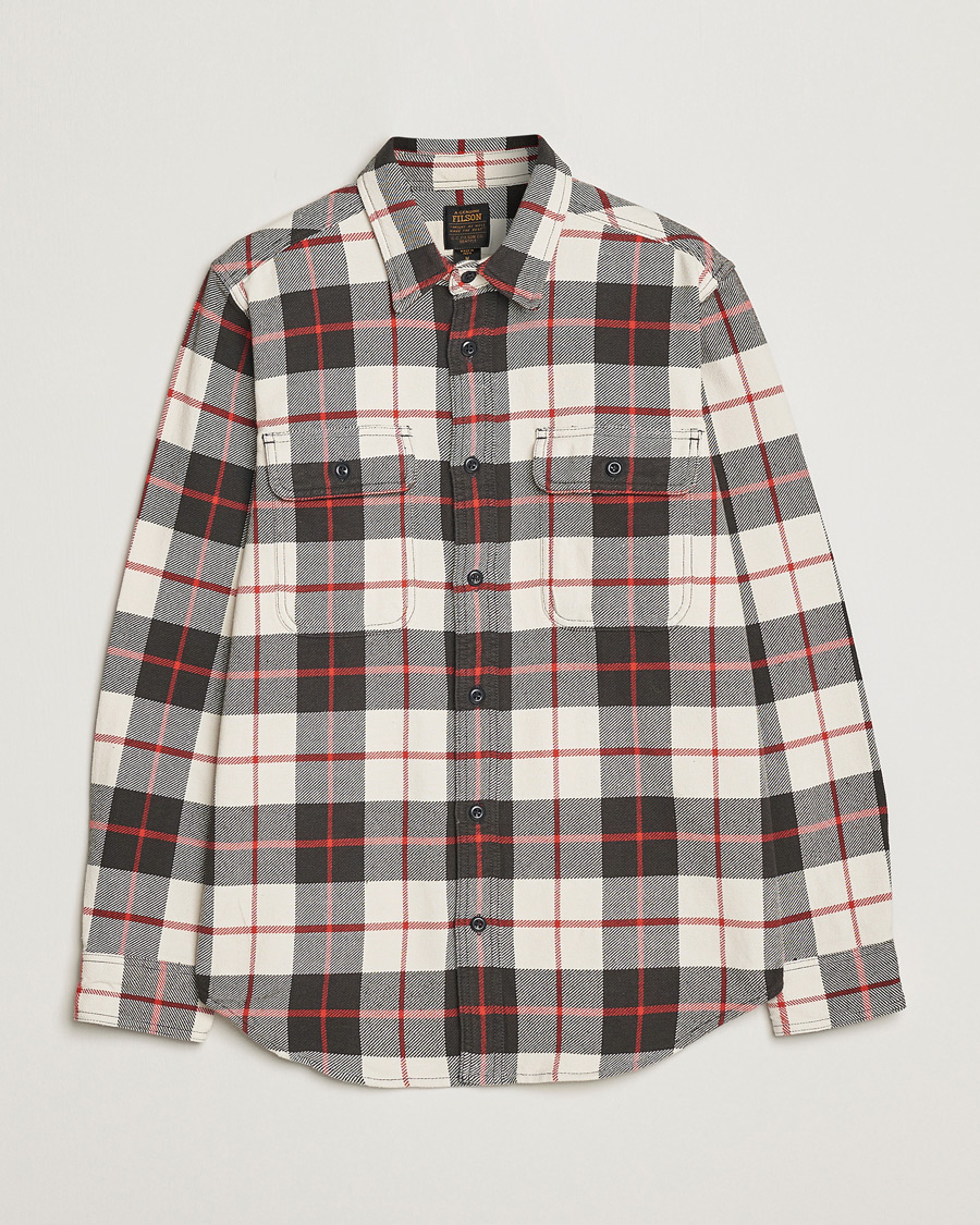 Herre | Skjorter | Filson | Vintage Flannel Work Shirt Natural/Charcoal