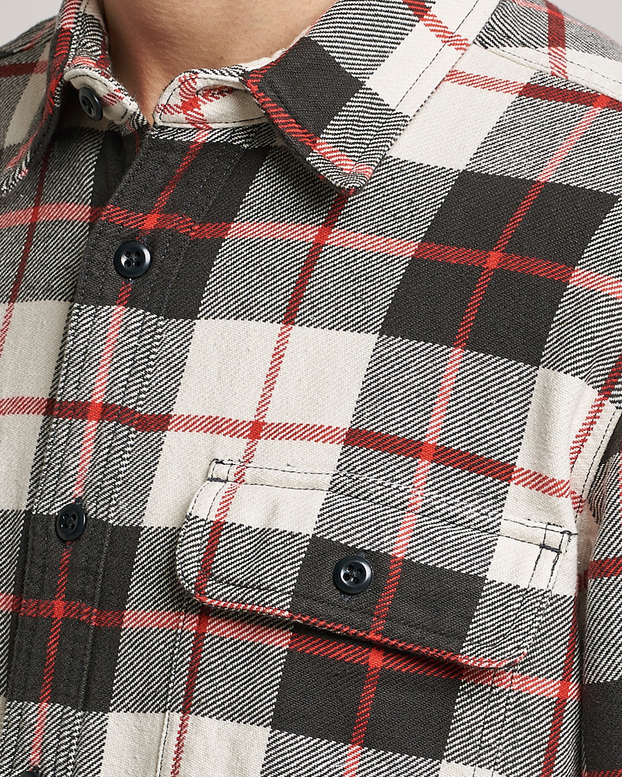 Herre | Skjorter | Filson | Vintage Flannel Work Shirt Natural/Charcoal