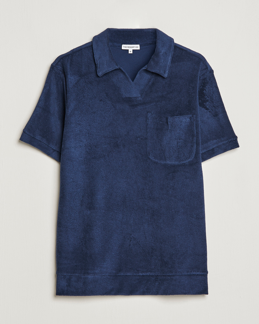 Herre | Pikéer | The Resort Co | Terry Polo Shirt Navy