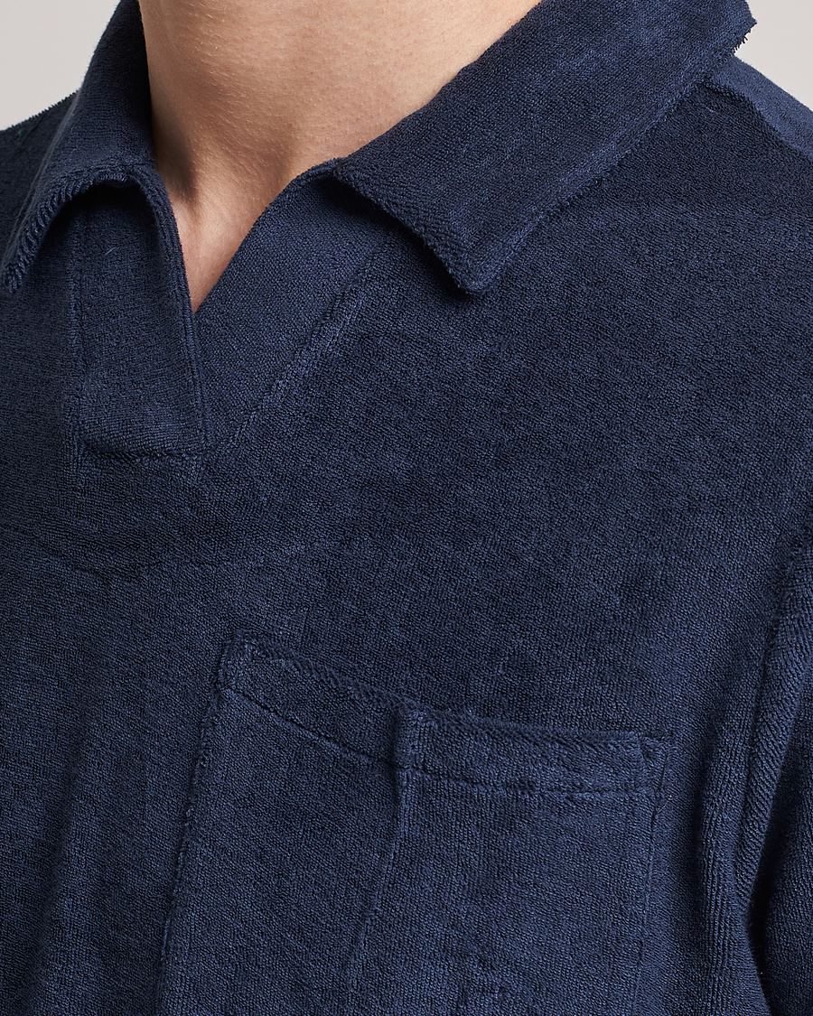 Herre | Pikéer | The Resort Co | Terry Polo Shirt Navy