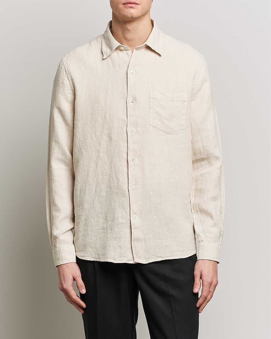 Herre | Skjorter | A Day's March | Abu Linen Shirt Sand