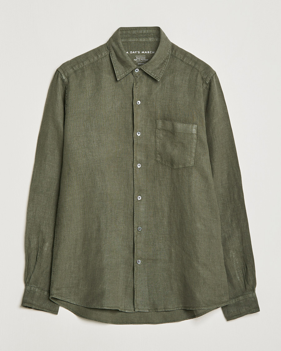 Herre |  | A Day's March | Abu Linen Shirt Seaweed