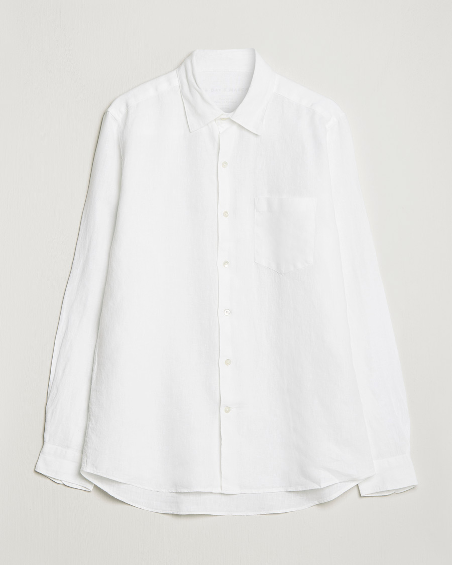 Herre | | A Day's March | Abu Linen Shirt White