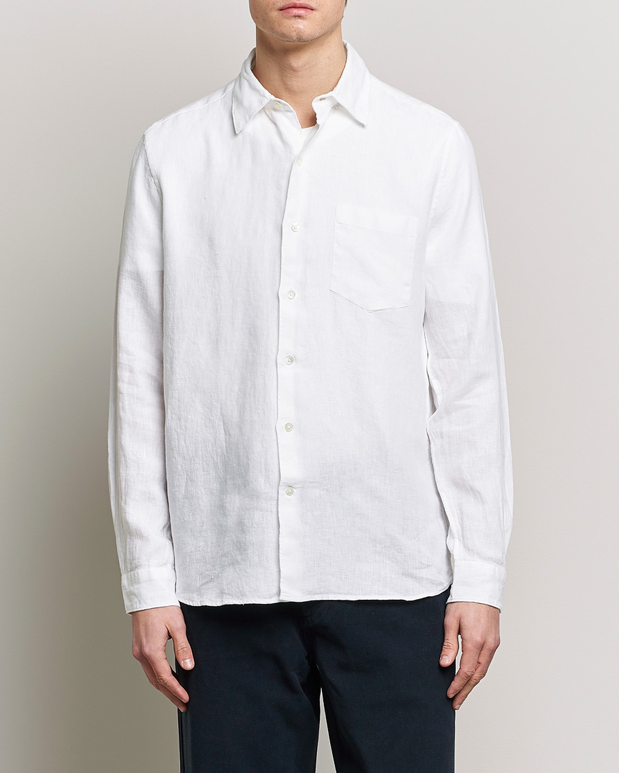 Herre | | A Day's March | Abu Linen Shirt White