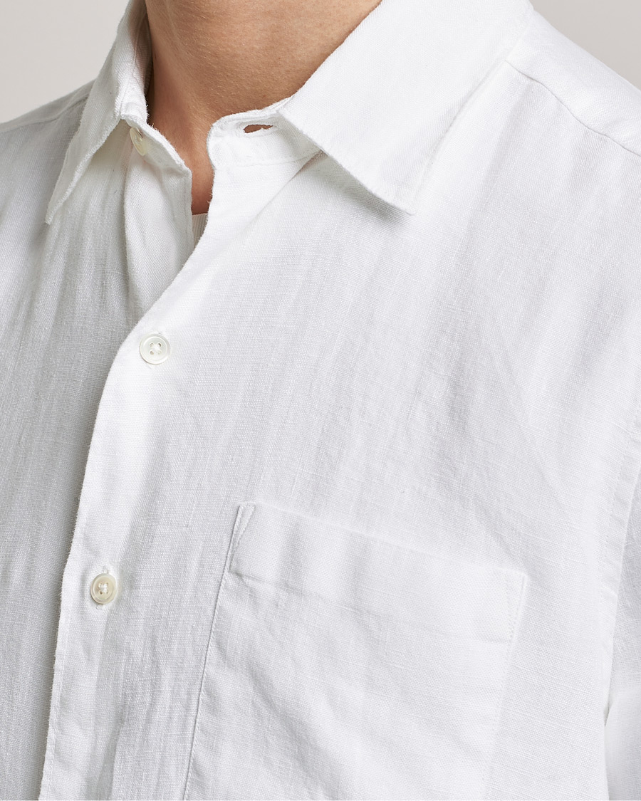 Herre | Skjorter | A Day's March | Abu Linen Shirt White