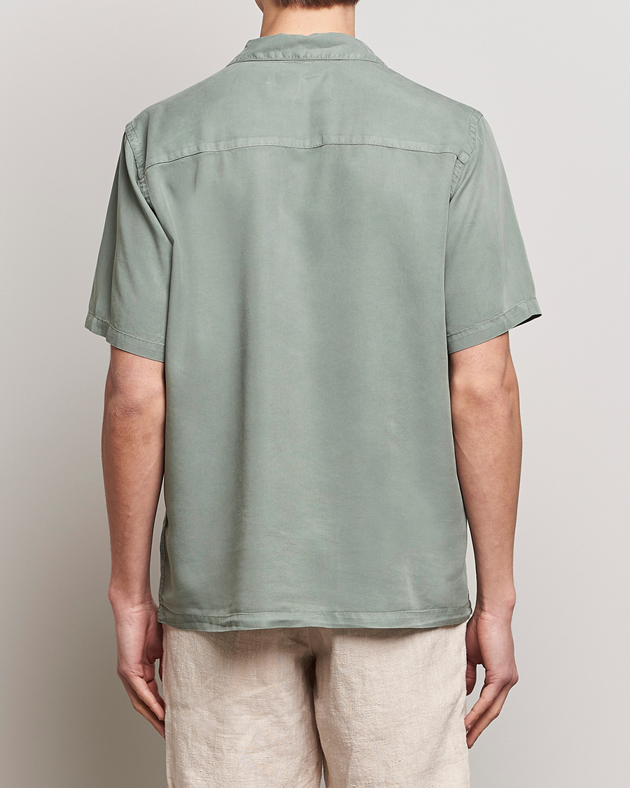 Herre | Skjorter | A Day's March | Yamu Short Sleeve Tencel Shirt Dusty Green