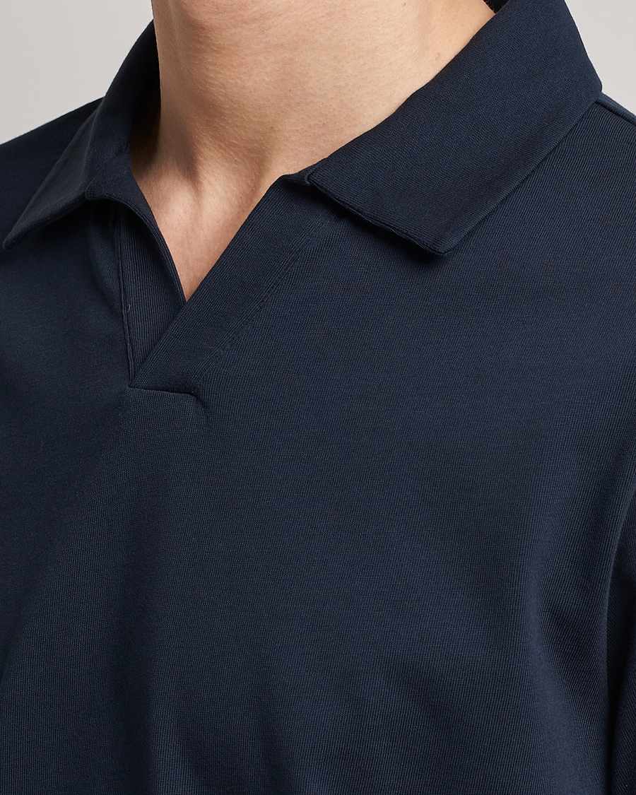 Herre | Gensere | A Day's March | Branford Long Sleeve Jersey Polo Navy