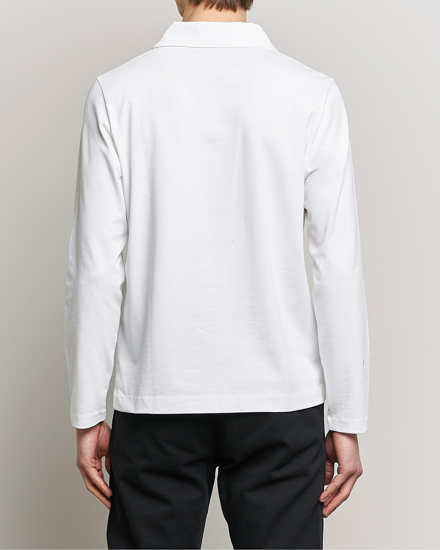Herre | Gensere | A Day's March | Branford Long Sleeve Jersey Polo Off White