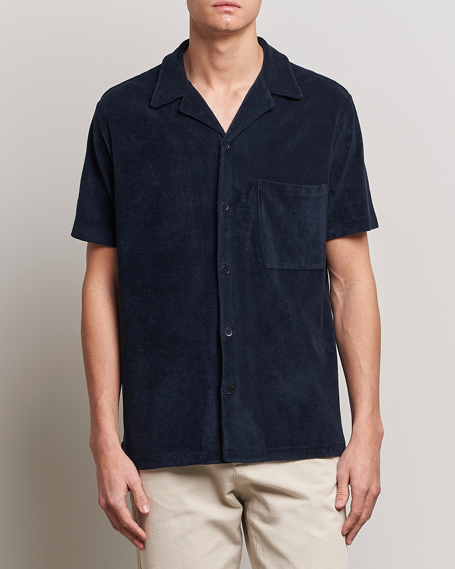 Herre |  | A Day's March | Yamu Short Sleeve Terry Shirt Navy