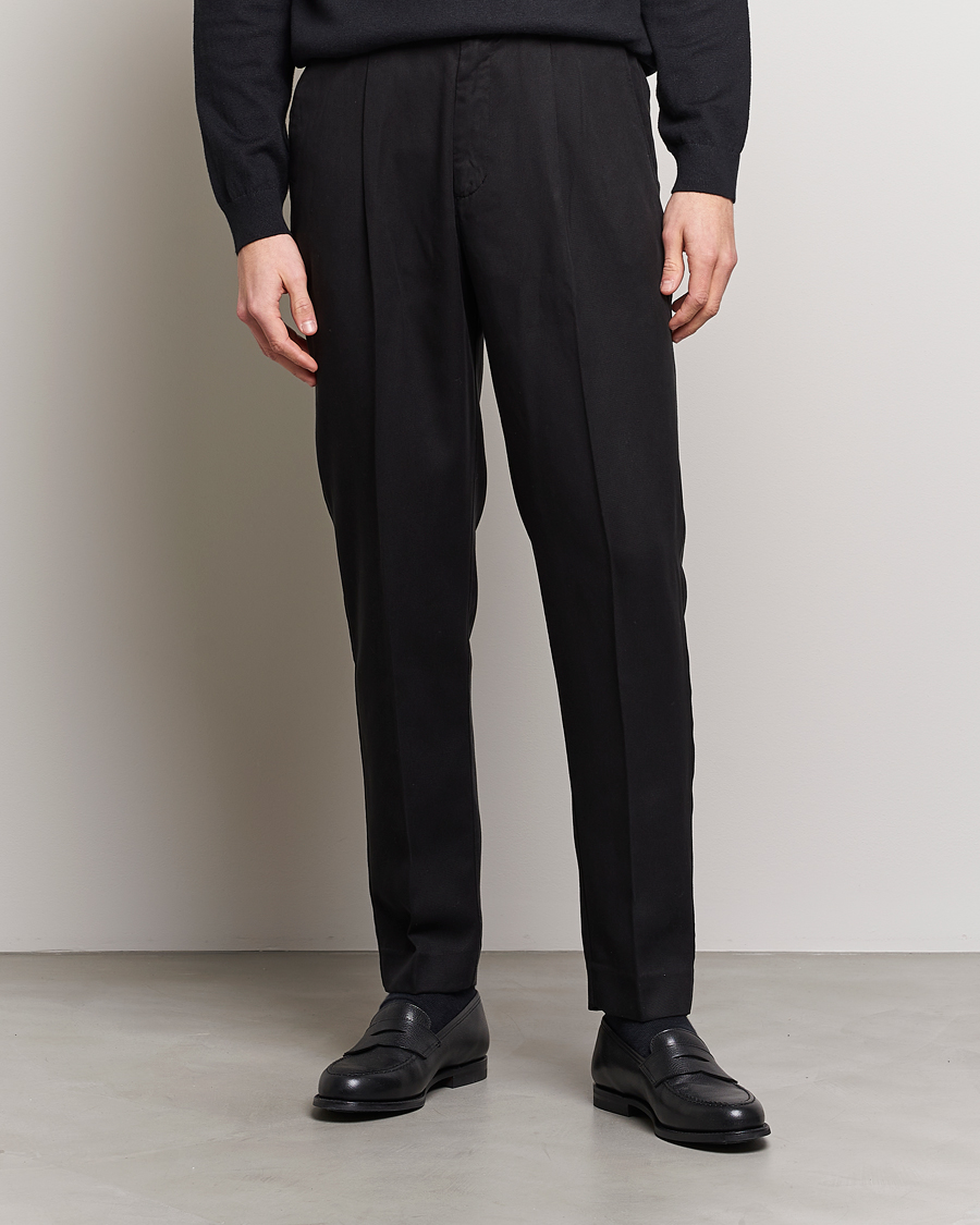 Herre | A Day's March | A Day's March | Smart Trouser Tencel  Black