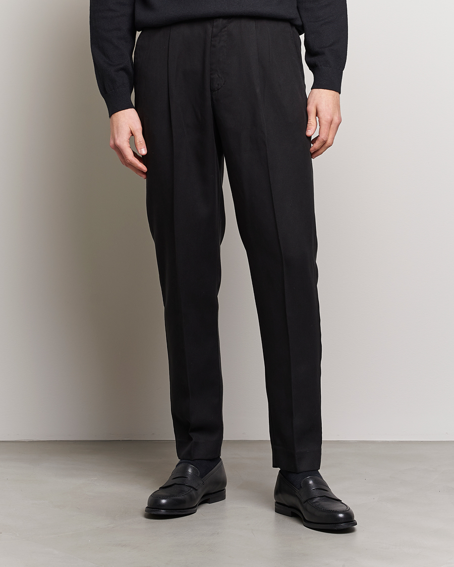 Herre | | A Day's March | Smart Trouser Tencel Black
