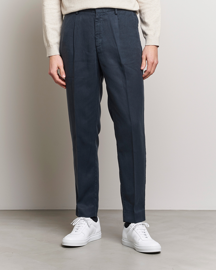 Herre | Bukser | A Day's March | Smart Trouser Tencel Navy