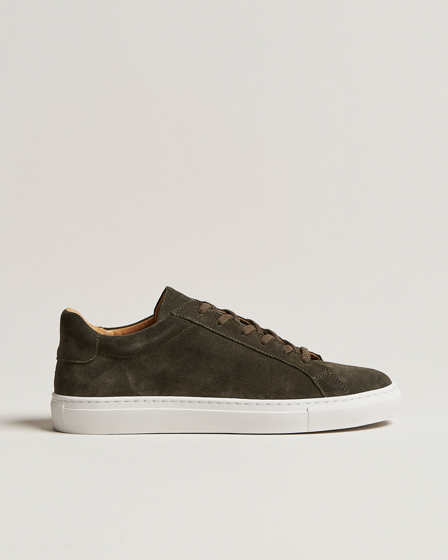 Herre | Sneakers | A Day's March | Marching Suede Sneaker Dark Olive