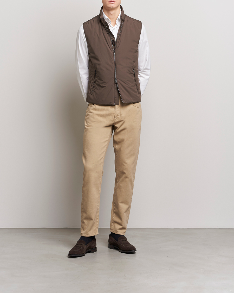 Herre | Bukser | Incotex | Cotton Stretch 5-Pocket Pants Beige