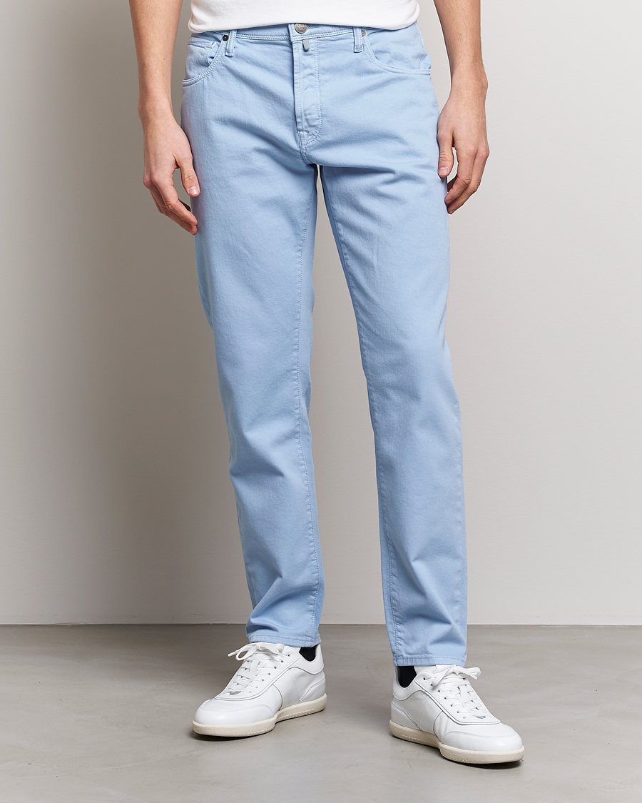 Herre |  | Incotex | Cotton Stretch 5-Pocket Pants Light Blue