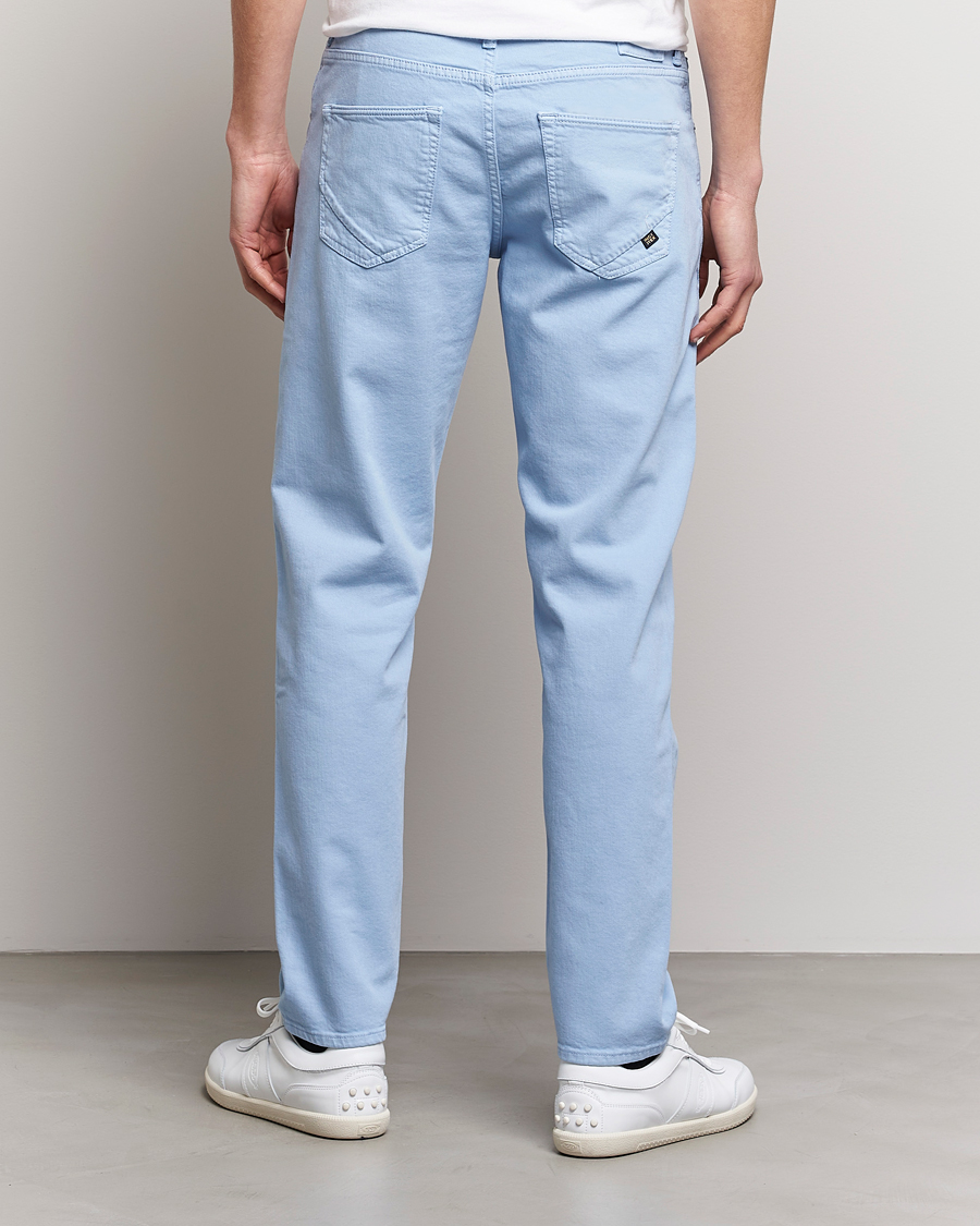 Herre | Bukser | Incotex | Cotton Stretch 5-Pocket Pants Light Blue