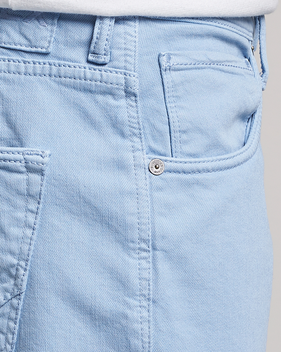 Herre | Bukser | Incotex | Cotton Stretch 5-Pocket Pants Light Blue