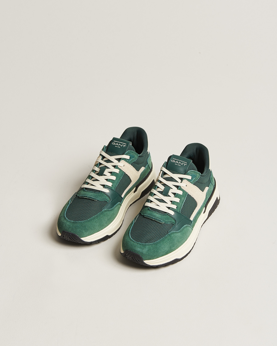 Herre | GANT Jeuton Running Sneaker Tartan Green | GANT | Jeuton Running Sneaker Tartan Green