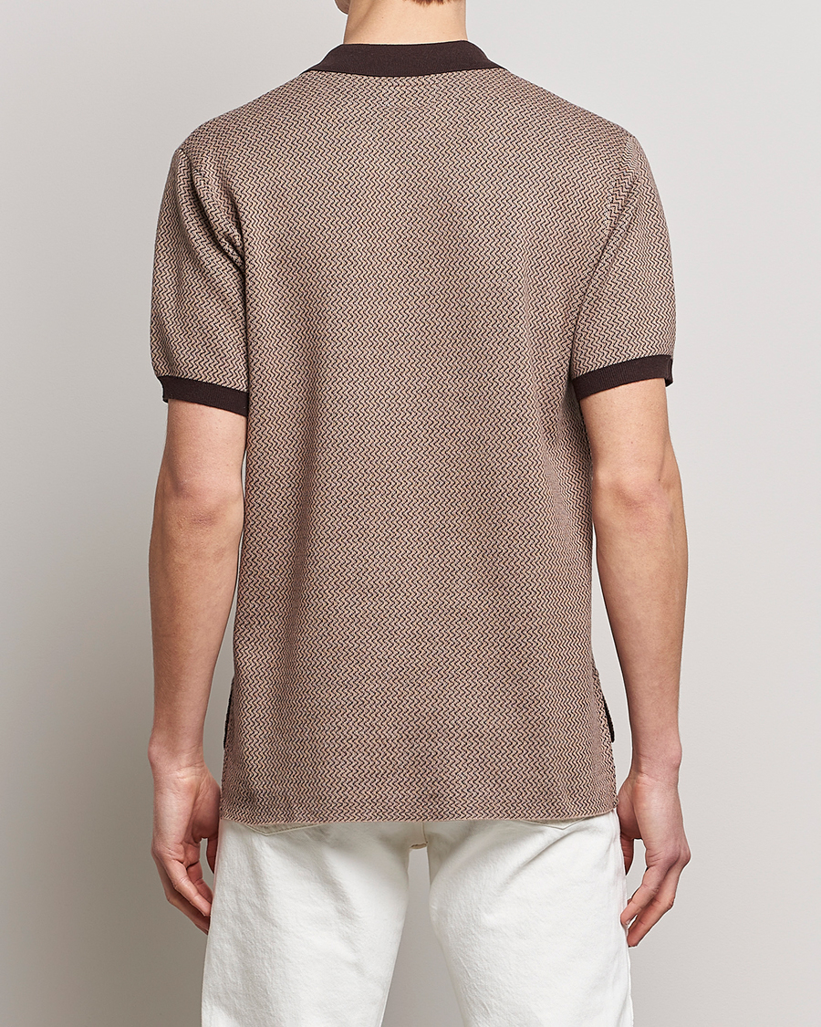 Herre | Pikéer | BEAMS PLUS | Two-Tone Jacquard Polo Brown