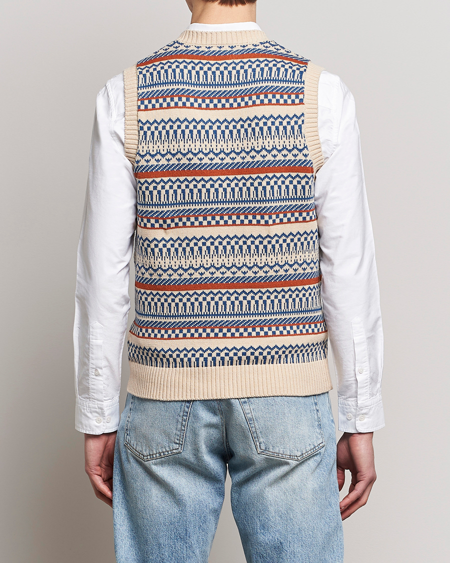 Herre | Gensere | BEAMS PLUS | Knit Fairisle Vest Natural