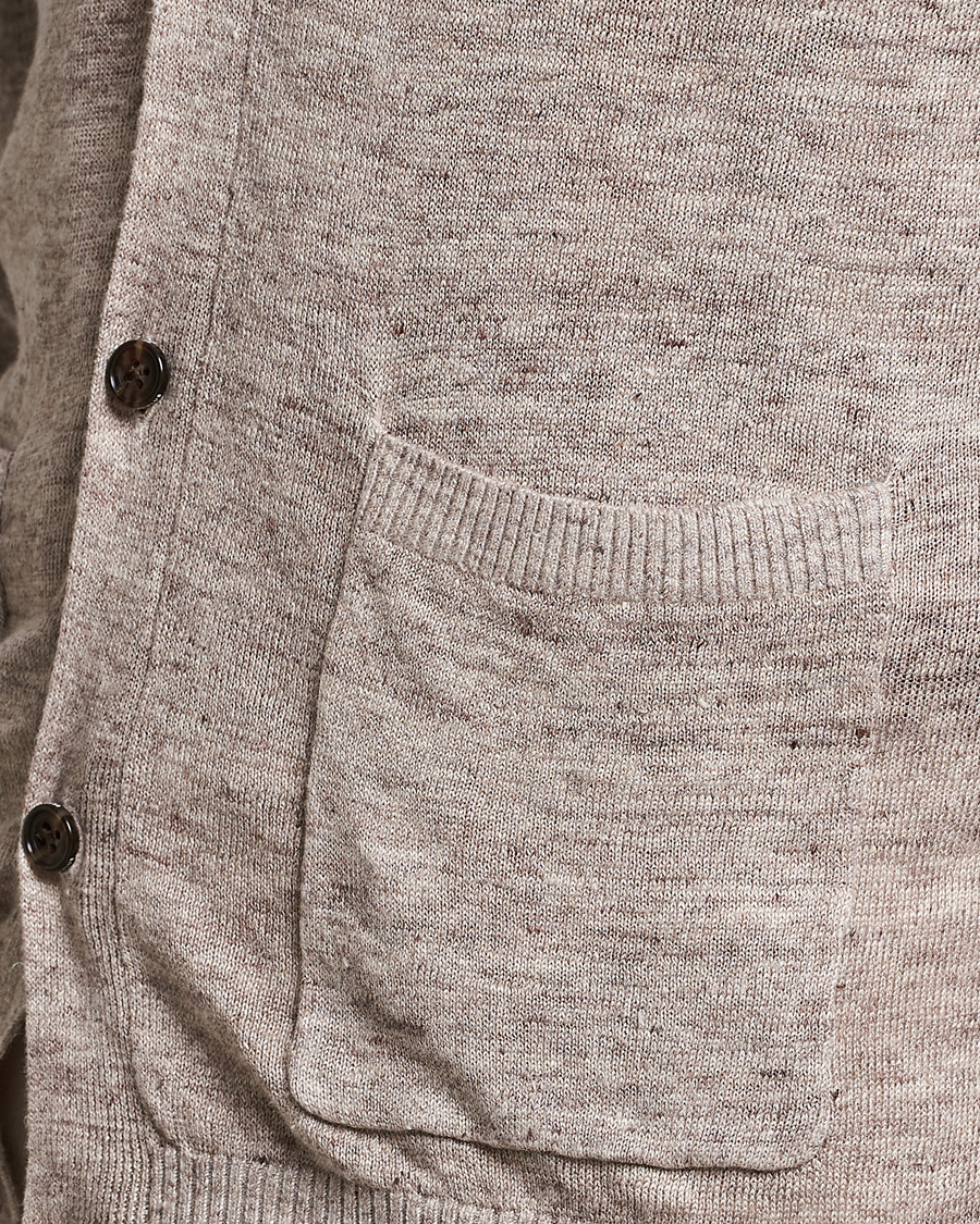Herre | Gensere | BEAMS PLUS | Linen Cardigan Beige