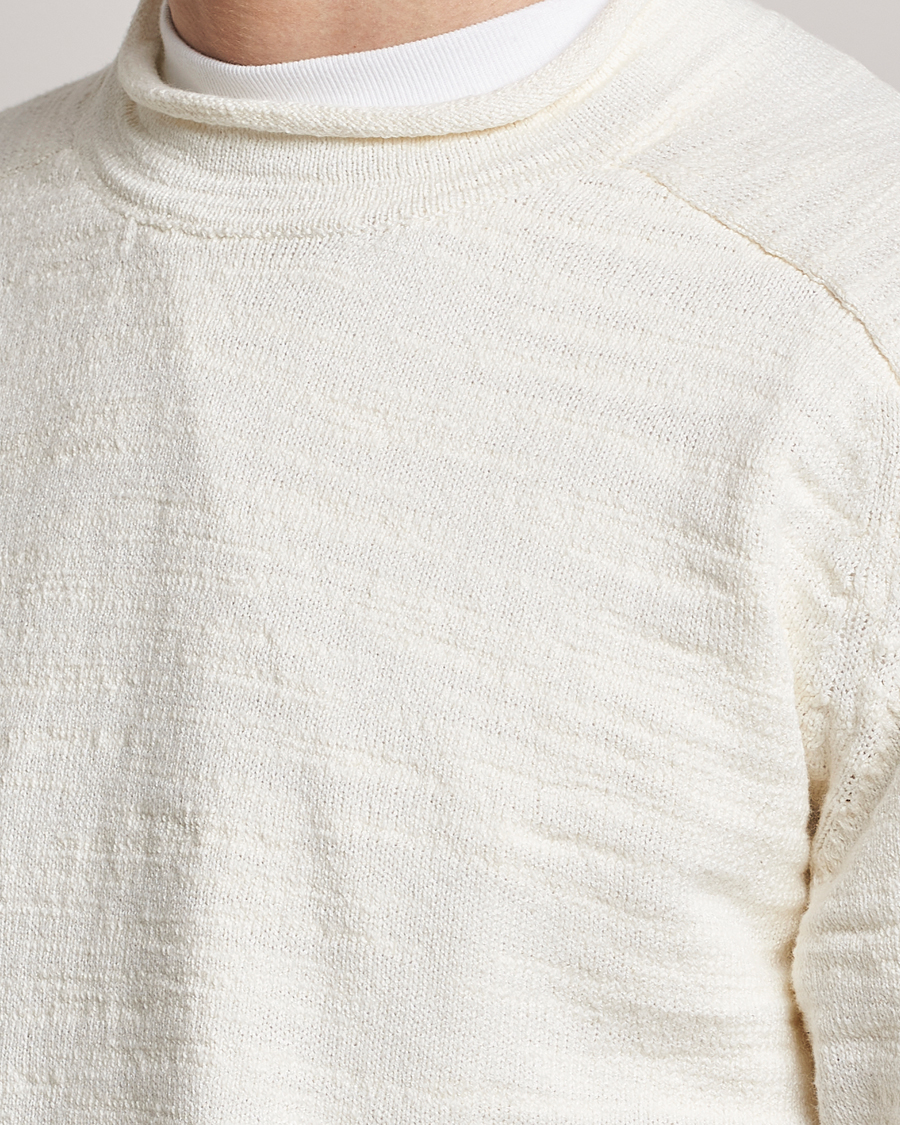 Herre | Gensere | BEAMS PLUS | Linen Crew Neck Sweater White