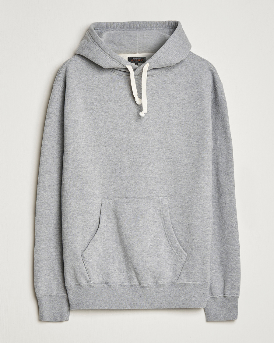 Herre | Gensere | BEAMS PLUS | Japanese Cotton Hoodie Heather Grey