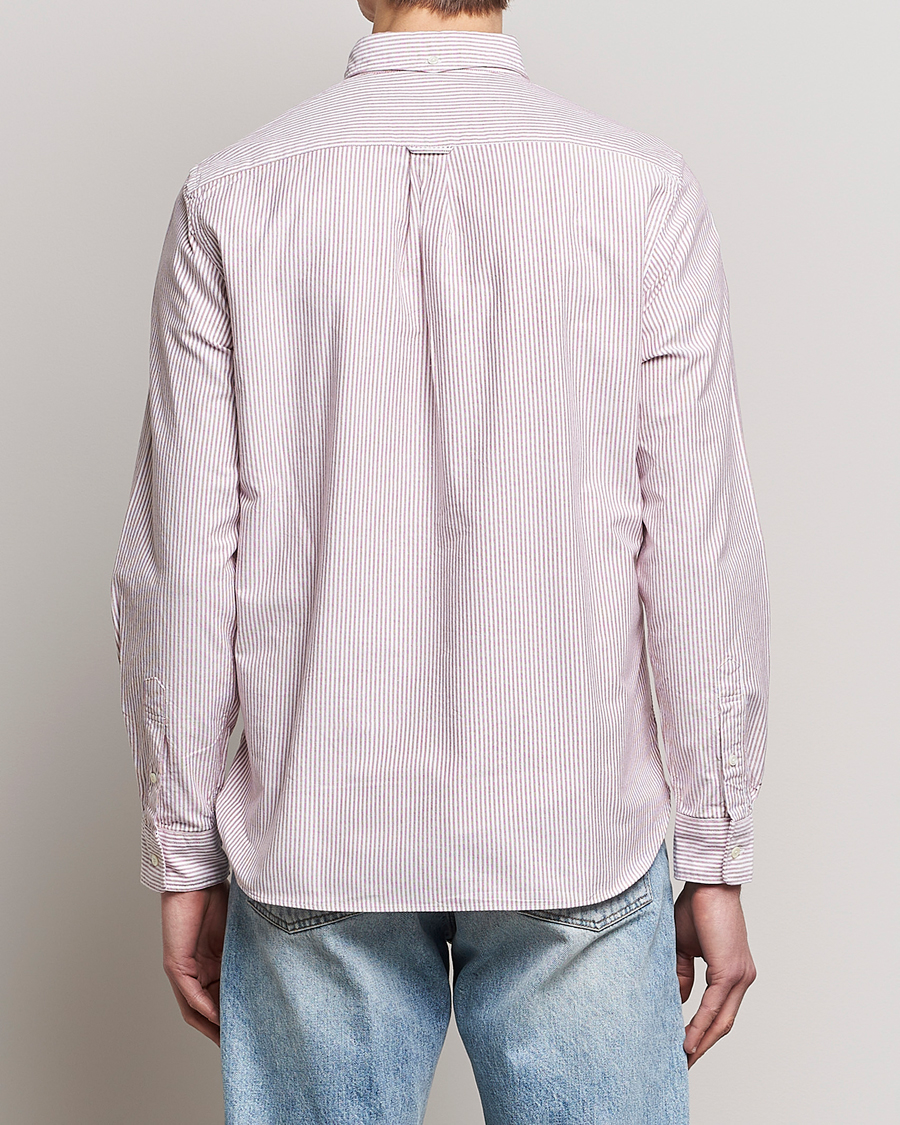 Herre | Skjorter | BEAMS PLUS | Oxford Button Down Shirt Wine Stripe