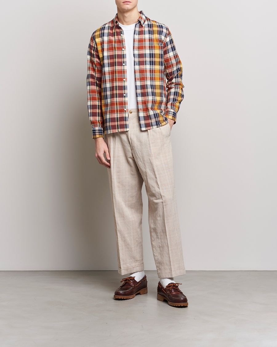 Herre | Skjorter | BEAMS PLUS | Indian Madras Button Down Shirt Brown Check