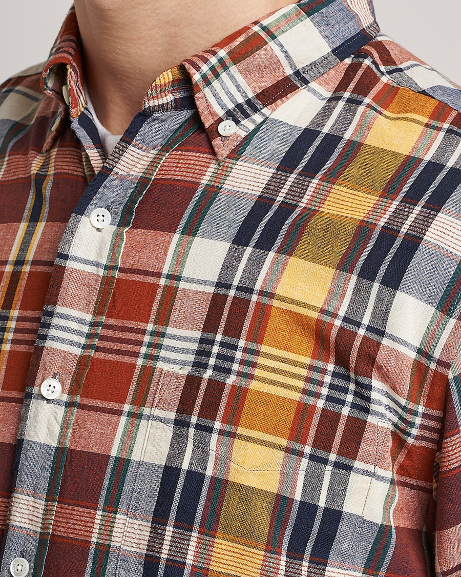 Herre | Skjorter | BEAMS PLUS | Indian Madras Button Down Shirt Brown Check