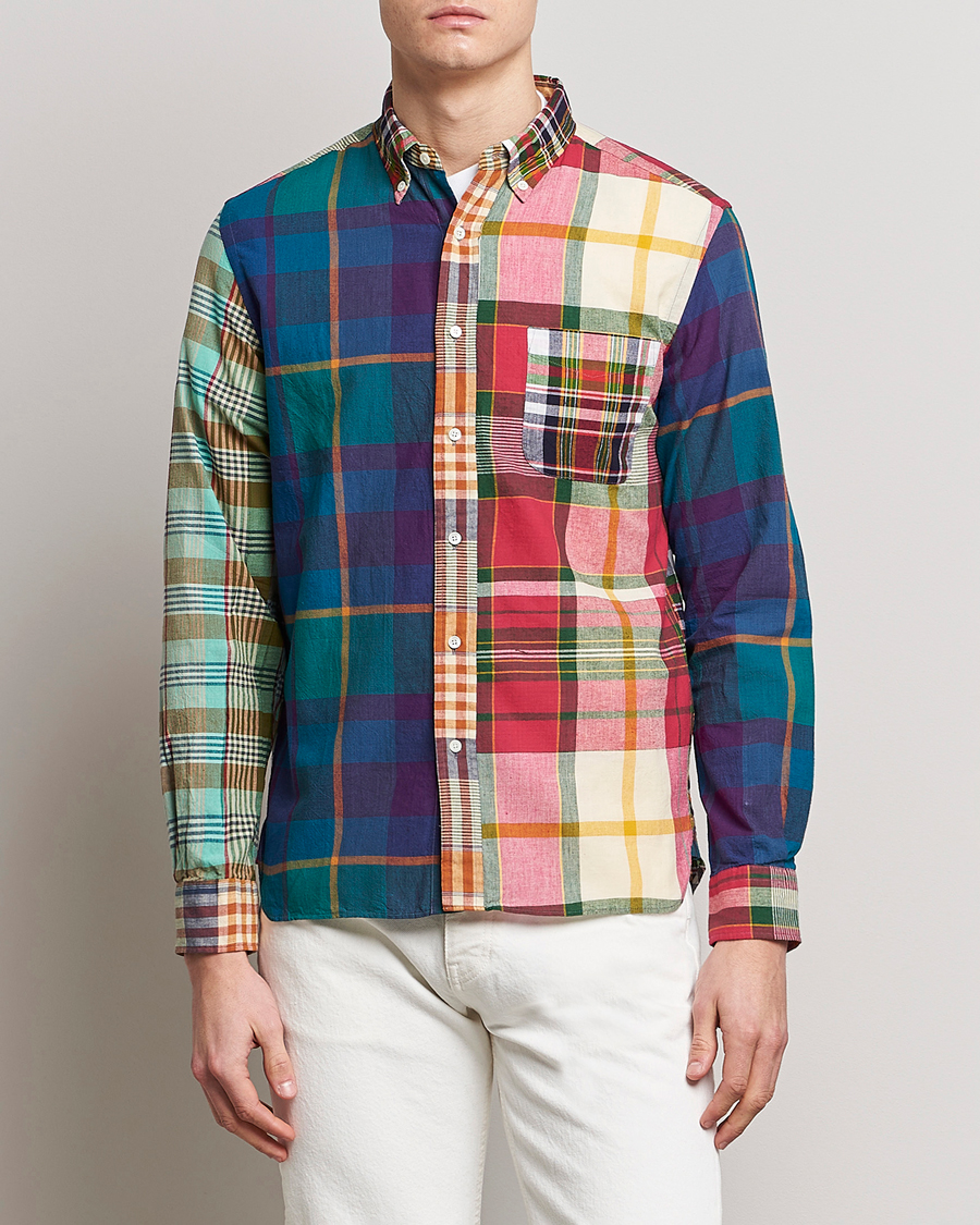 Herre | Casualskjorter | BEAMS PLUS | Indian Madras Button Down Shirt Multicolor