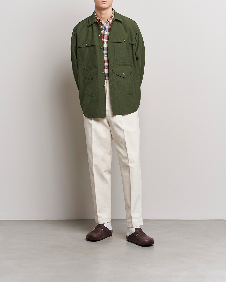 Herre | Skjorter | BEAMS PLUS | Nylon Ripstop Adventure Shirt Olive