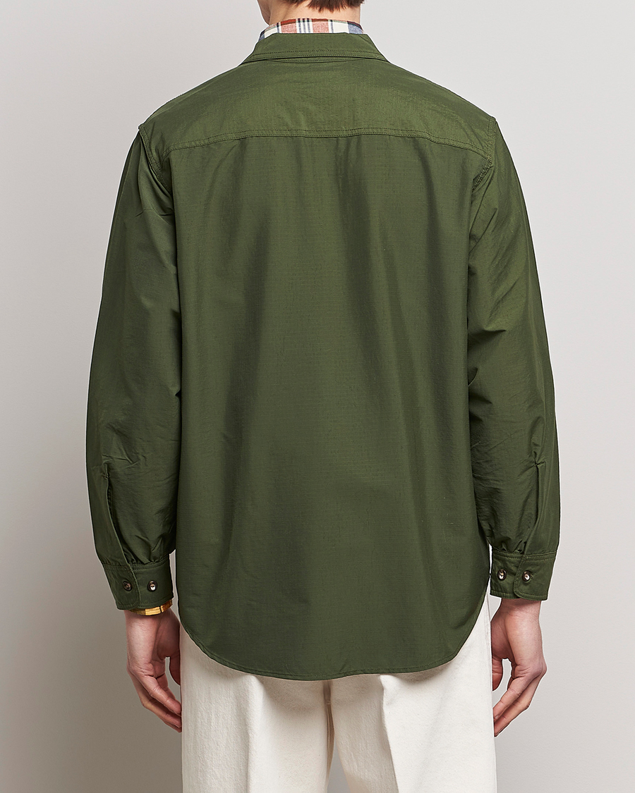 Herre | Skjorter | BEAMS PLUS | Nylon Ripstop Adventure Shirt Olive