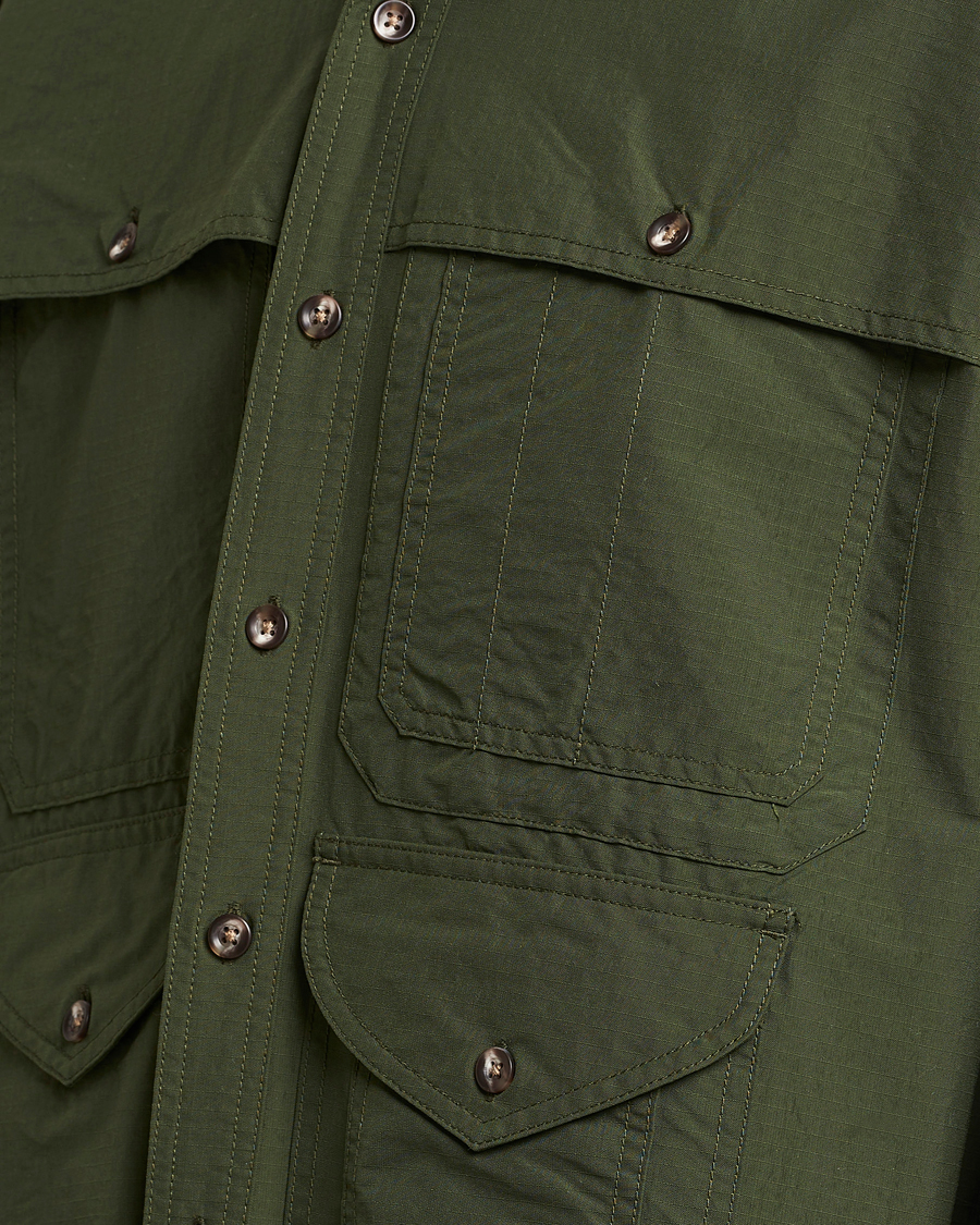 Herre | Skjorter | BEAMS PLUS | Nylon Ripstop Adventure Shirt Olive