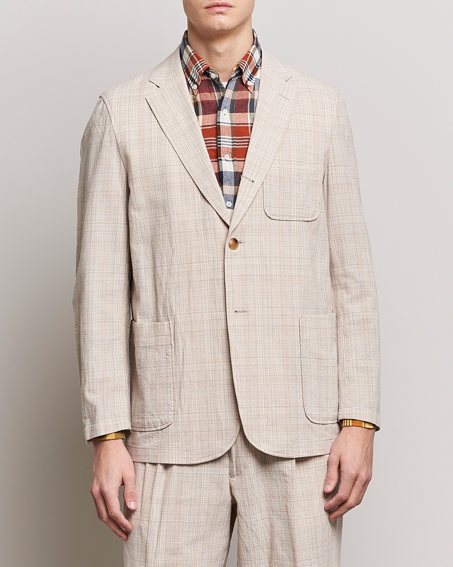 Herre | Dressjakker | BEAMS PLUS | Cotton/Linen Comfort Jacket Natural